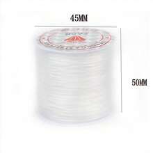 用於串珠手鍊和珠寶製作的彈性繩,高彈性氨綸纖維繩適用於diy手工藝品和家庭使用。 - 白色 - 查看 3