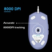 Logitech G102 Light Sync Wired Gaming Mouse With RGB Lighting, Gaming Grade Sensor, 8000 Dpi Light Weight For PC Laptop Gamer - Black - View 7