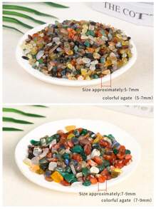 1pc 200g Natural Crystal Stone Fragment With Large Asymmetric Polished Granules, No Hole For Household Decoration