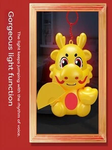 1只招財小龍吉祥物飾品,好運幸運護身符,風水玩具 - 紅色 - 查看 7