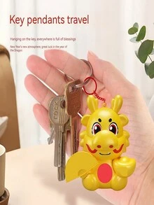 1只招財小龍吉祥物飾品,好運幸運護身符,風水玩具 - 紅色 - 查看 5