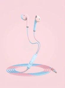 U19有線耳機具有雙色設計-粉藍 - 粉色 - 查看 1