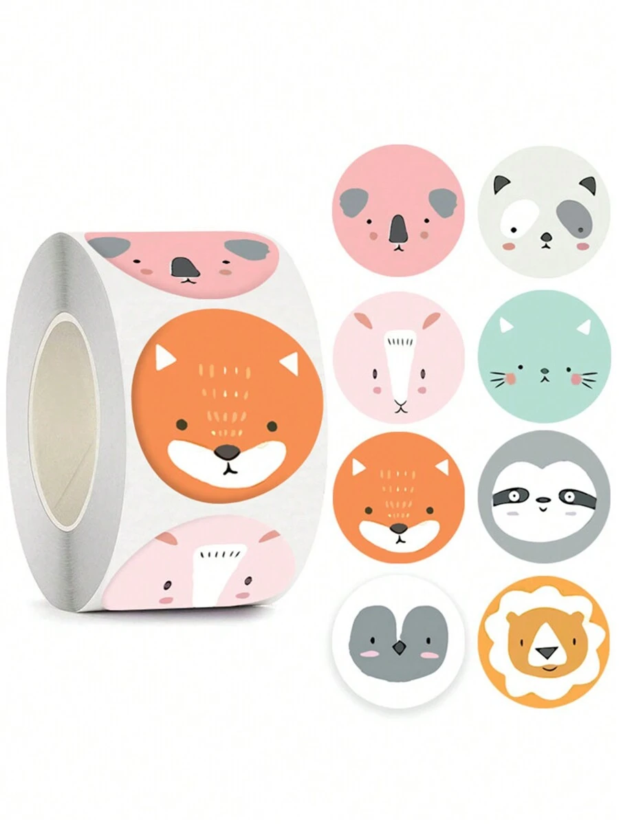 500 cái Phim hoạt hình động vật Hình dán - Nhiều màu - Xem 1