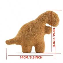 跨境新品鮮蜜汁小恐龍抱枕毛絨玩具,包括暴龍、三角龍、翼龍、甲龍、迅猛龍 - 棕色 - 查看 2