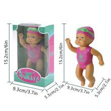 游泳娃娃,游泳女孩浴缸玩具,發條運作紡織機浴缸游泳玩具,背泳、自由泳游泳玩具,水中玩具 - 粉色 - 查看 2