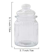 1pc Airtight Glass Jar With Lid To Store Tea, Coffee, Candies, Biscuits, Etc. - Perfect For Kitchen And Restaurant Tables - Clear - View 2
