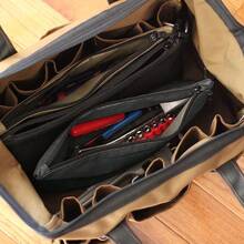 Multi-Functional Storage Bag With Zipper For Tools, Stationery, Documents, Etc. Outdoor Furniture For Tools, Supplies And Equipment - Black - View 3