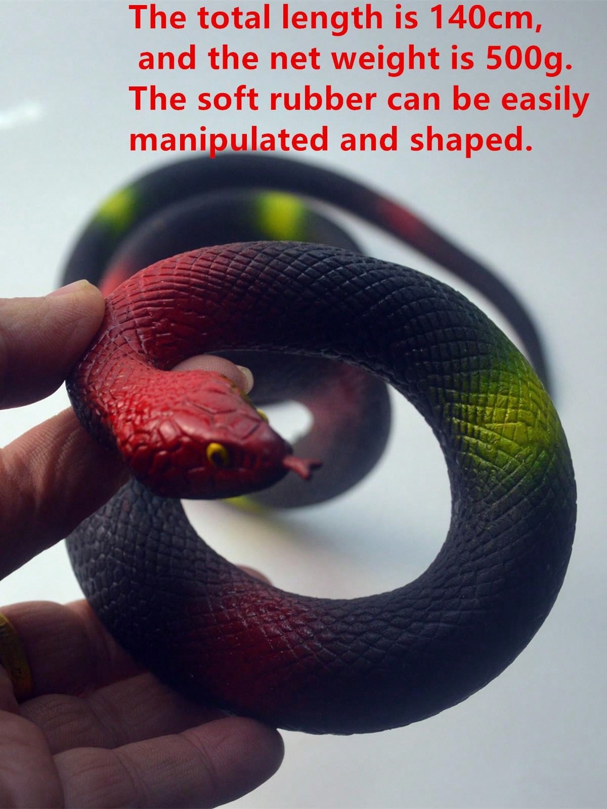 Prank Jump Scare Soft Rubber Realistic Snake Toy. 140cm Extra Large 11