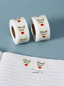 500 Text Love Pattern Stickers English Thank You Notebook Decorative Stickers Sealing Stickers - Multicolor - View 4