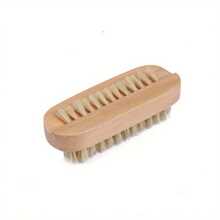 Multifunctional Wooden Nail Brush For Cleaning Fingernails And Toenails - Strong Cuticle Dust Cleaner - Yellow - View 3