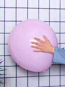 5 個裝 18 吋馬卡龍粉紅乳膠氣球,適合婚禮、生日、情人節等派對裝飾 - 玫紅色 - 查看 1