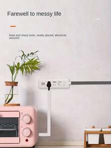 1pc Marble Pattern Wire Clip & Cable Management Mount With Adhesive Tape, For Wall, Floor, Wardrobe, Cabinet, Tile Joint Sealant, Waterproof Decoration - Multicolor - View 9