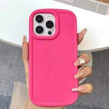 1入組tpu全覆蓋手機殼,具馬卡龍泡泡設計和凹槽防摔保護套,適用於iphone手機 - 玫紅色 - 查看 5