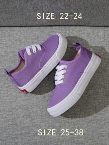 OPOEE Kids Canvas Shoes, Spring/Autumn Korean Style, Fashionable Low-Top Casual Athletic Shoes With Classic Lace-Up, And Versatile Skateboard Sneakers