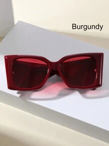1pc Women's Cat Eye Fashion Glasses With Wide Burgundy Legs & High-End Personality For Fashion Show, Street Snap, Cute Shades Beach Accessories Beach Accessories For Women Glasses Shades Basics Fall Winter Women Outfits Clothes Business Casual Gifts - Nhiều màu - Xem 13