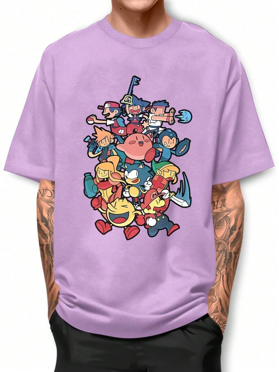 Men T-Shirts - Màu đỏ tím - Xem 1