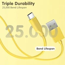 [5入組/6英呎] Usb Type C 充電線,usb A To Usb C 快速充電線,適用於三星 Galaxy A14 5g A13 A54 A53 S23 S22 Ultra S21 S20 A23 A24 A03s 7pro 6 Moto Android 手機 - 彩色 - 查看 6