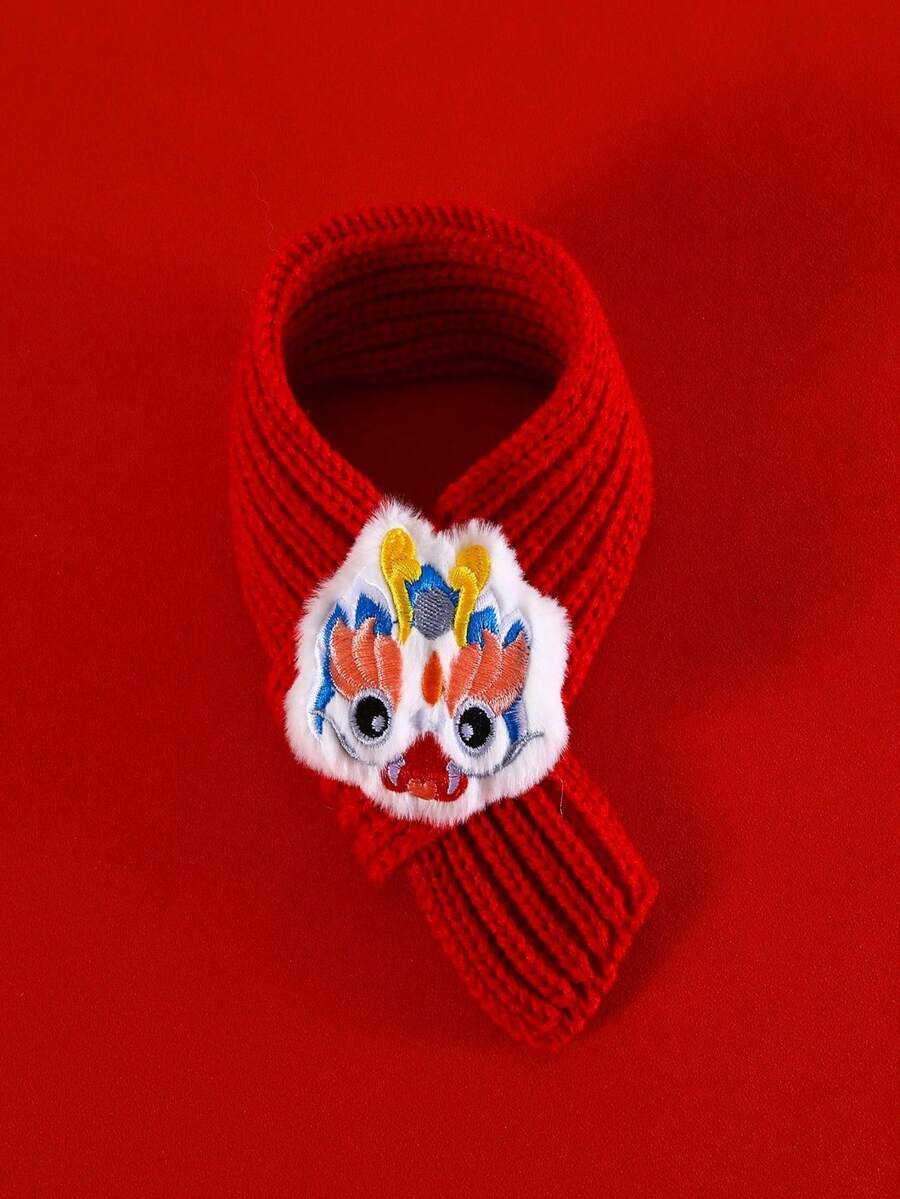 1入組寵物新年裝飾頸巾作為配飾 - 紅色 - 查看 1