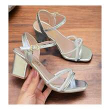 Women Heeled Sandals - Bạc - Xem 2