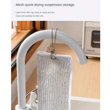 1pc Stainless Steel Wire Mesh Scouring Pad, Non-Stick Oil Cleaning Rag For Washing Dishes, Pots, Kitchen Countertops, Etc. - Silver - View 5