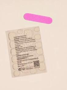 24入組長形棺材形法式全覆蓋假指甲套裝，按壓式假指甲指甲用品，升級您的外觀 - 彩色 - 查看 6