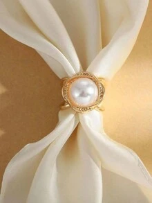 1pc Minimalist Fashion Zinc Alloy Scarf Decorative Buckle - Yellow Gold - View 5