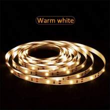 1pc Warm White USB LED Strip Light 60 LED/M Non-Waterproof Flexible LED Tape Suitable For TV, Computer, Shoe Cabinet, Desk, Backlighting - Yellow - View 6