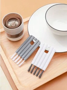 1 件鍵盤清潔刷 - 靈活杯蓋凹槽間隙刷 - 軟毛適用於電腦、辦公室和家庭窗角、桌面、電腦灰塵清潔工具,灰色和白色可供選擇 - 灰色 - 查看 2