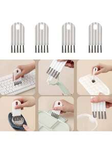 1 件鍵盤清潔刷 - 靈活杯蓋凹槽間隙刷 - 軟毛適用於電腦、辦公室和家庭窗角、桌面、電腦灰塵清潔工具,灰色和白色可供選擇 - 灰色 - 查看 5