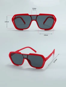 1 件时尚儿童时尚眼镜和潮流配饰 - 紅色 - 查看 5