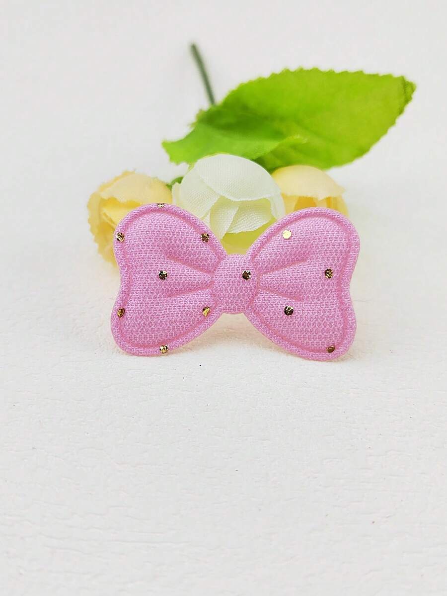 30pcs Lace Mesh Cloth Bowknot Diy Hair Accessories Sewing Material - Pink - View 1