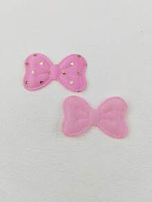 30pcs Lace Mesh Cloth Bowknot Diy Hair Accessories Sewing Material - Pink - View 5