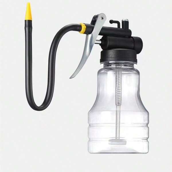 High Pressure Oil Spray Bottle Transparent Plastic Oil Can, Empty