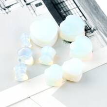 1對單純粉色寶石心形耳塞,適用於女孩 - 粉色 - 查看 6