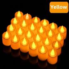 3入組,閃爍多彩假蠟燭光,led電子發光蠟燭光,單身派對用品,酒吧派對用品,生日派對用品,結婚紀念日日用品,婚禮用品,聖誕派對裝飾 - 米色 - 查看 10