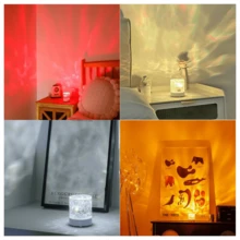 A Water Crystal RGB16 Color Change LED With Remote Control Atmosphere Projection Night Light, A Romantic Atmosphere Bedside Lamp With A Wide Range Of Apertures, Suitable For Bar Bedrooms As Gifts For Lovers, And Supports USB Charging And Power Supply. - Clear - View 4