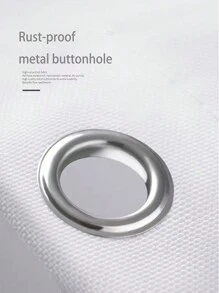 1pc Blue Rose Flower Pattern Shower Curtain, Modern Style Polyester Printed Waterproof Bathroom Curtain Dividing Partition, Water-Resistant And Mildew-Proof, Bathroom Window Curtain - Multicolor - View 7