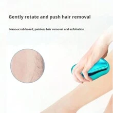 納米研磨脫毛工具,鏡面和玻璃手動脫毛器,可去除體毛和去角質 - 藍色 - 查看 3