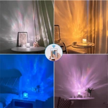 A Water Crystal RGB16 Color Change LED With Remote Control Atmosphere Projection Night Light, A Romantic Atmosphere Bedside Lamp With A Wide Range Of Apertures, Suitable For Bar Bedrooms As Gifts For Lovers, And Supports USB Charging And Power Supply. - Clear - View 1