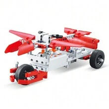 2024新款電動遙控可編程積木套裝,兼容拼裝和插入積木玩具 - 紅色 - 查看 10