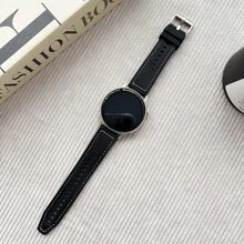 1pc Silicone Watch Band Strap Compatible With Huawei Watch GT - Black - View 1