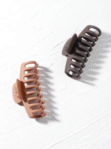 2入組素色髮爪 - 彩色 - 查看 3