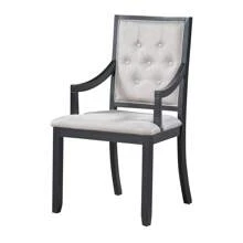 MERAX 5-Piece Dining Table Set, Wood Extendable Round Kitchen Table And 4 Upholstered Dining Chairs Solid Wood Dining Room Table Set For 4 People - Sồi đen - Xem 11