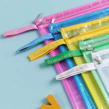 1pc Pink Double-Layer Thickened A3 Waterproof Document Bag With Large Capacity, For Stationery, Desktop Organization, Art Portfolio And More - Pink - View 4