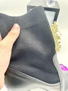 Women Mid-Calf Boots - Màu xám đen - Xem 4