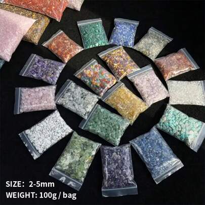 1pc Natural Gemstone Crafts, Healing Tumbled Stones, Crystal Healing Stone Crystal Chips Crystal Gravel Home Decor Best