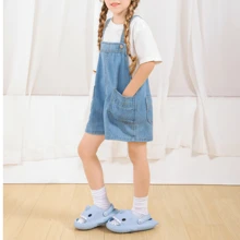 Chanclas de Playa para Niño Niña Tiburón Zapatillas de Ducha Antideslizante Zapatos de Piscina Sandalias Ligero Verano Shark Slippers - Neblina azul - Ver 8