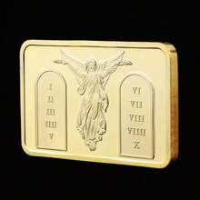 1枚栏圣母收藏品十字路的纪念币收藏礼品纪念品镀金硬币挑战硬币 - 金色 - 查看 5