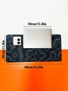 大鼠標墊帶,23.6X11.8X,延長鼠標墊帶布,防滑底座,水抵抗鍵盤墊,桌墊適用於玩家,辦公室&家庭 - 藍色 - 查看 6