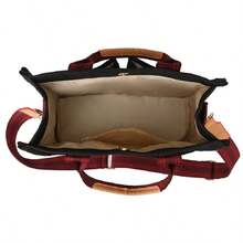 時尚帆布背包、肩包、手提包,大容量、復古風格 - 藍色 - 查看 3